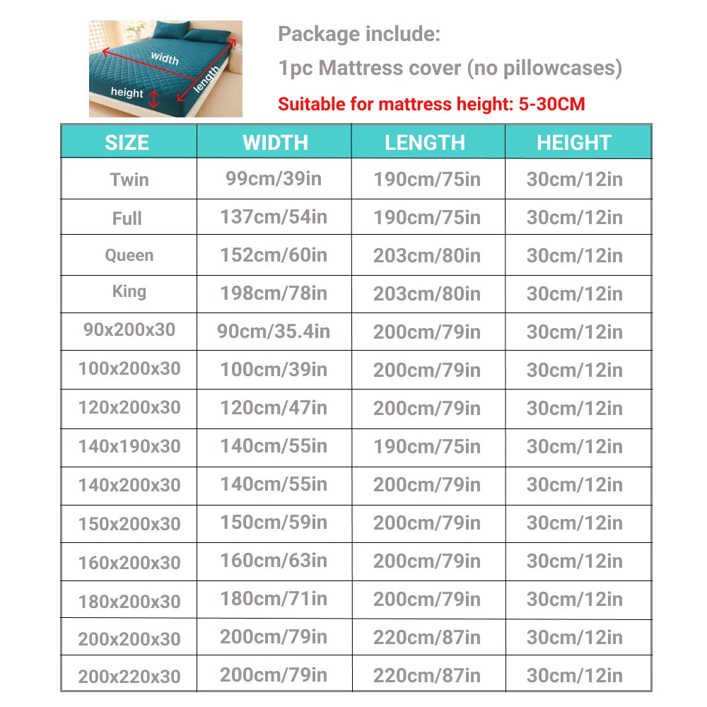 Air Fabric Thick Mattress Cover