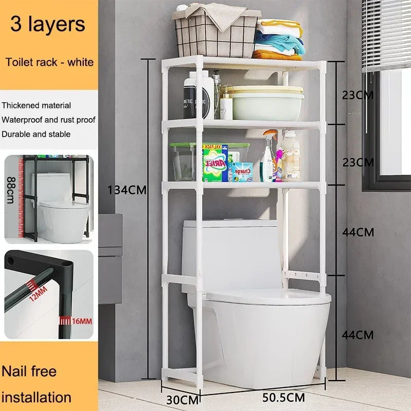 Over The Toilet Multilayer Storage Rack For Bathroom