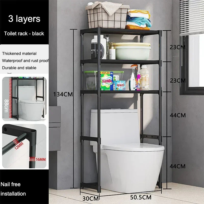 Over The Toilet Multilayer Storage Rack For Bathroom