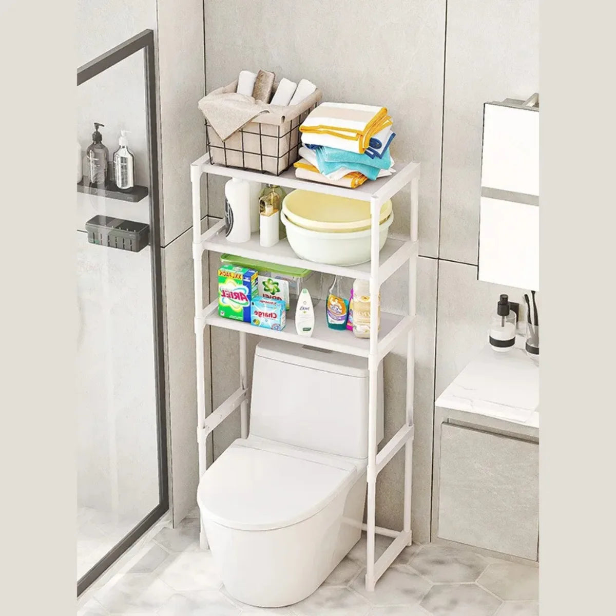 Over The Toilet Multilayer Storage Rack For Bathroom
