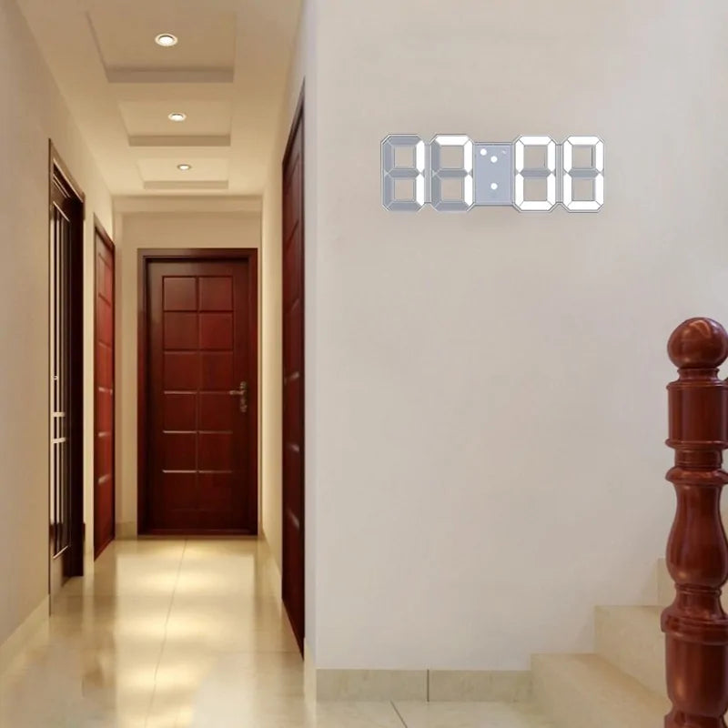 3D LED Display Digital Wall Clock for Home or Decor