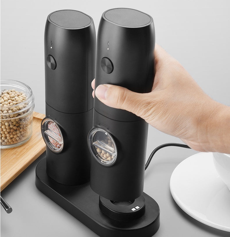 Electric Pepper and Salt Grinder with LED Display for Kitchen