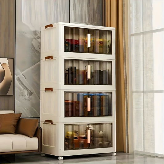 Foldable Rolling Storage Cabinet