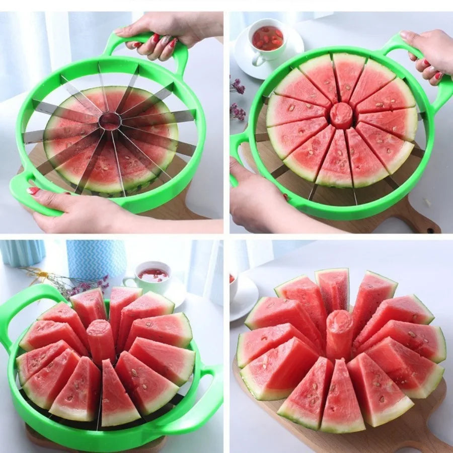 Manual Watermelon Slicer Cutter with Non-Slip Handle for Kitchen, Household