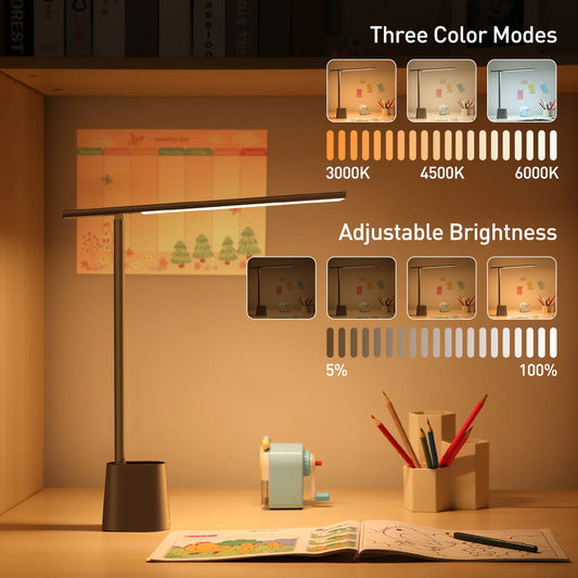 Eye-Friendly Foldable Adjustable Brightness Reading Table Bedside Night Lamp