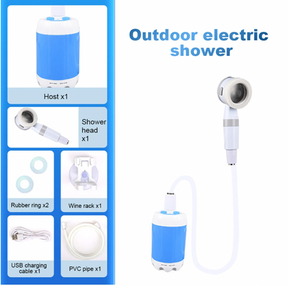 Portable Outdoor Shower Set Handheld Shower Head Adjustable Flow Camping Shower for Hiking Backpacking Beach Traveling Gardening