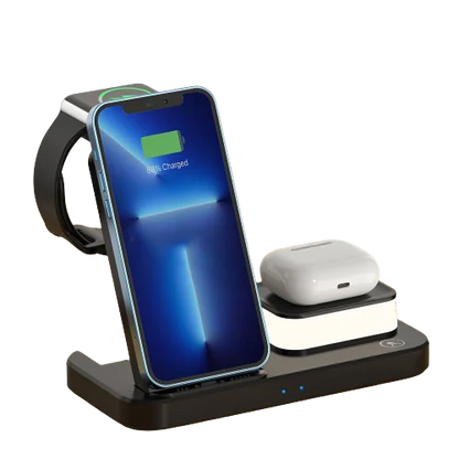 20 Watts 3 In 1 Wireless Foldable Charging Station for iPhone, Apple Watch, and AirPods Pro